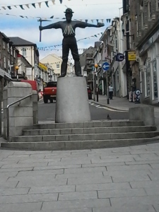 The miner in the centre of town.